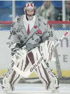  ??  ?? Giants goalie David Tendeck is in his second WHL campaign.