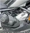  ??  ?? The twin-cylinder engine was created by chopping in half the engine of a Honda Jazz hatch.