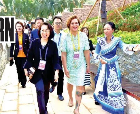  ?? MACKY LIM ?? DAVAO GARDEN. Davao City Mayor Sara Duterte-Carpio together with several Davao City officials, councilors, and Chinese Consul in Davao visited the Davao City Garden at the 12th Internatio­nal China (Nanning) Garden Expo in Nanning, China yesterday.