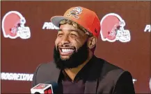  ?? ASSOCIATED PRESS ?? Beckham wanted more deep targets in New York. With Baker Mayfield as his quarterbac­k, he should get his wish in Cleveland.