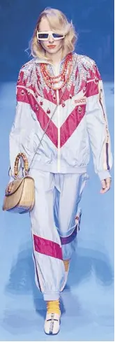  ??  ?? Don't sweat it: Gucci jogging suit