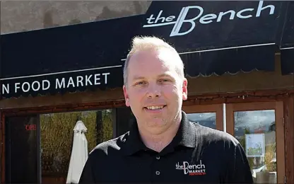  ?? JAMES MILLER/Penticton Herald ?? Stewart Glynes is head chef and owner of The Bench Market in Penticton and a former national-level junior curler.