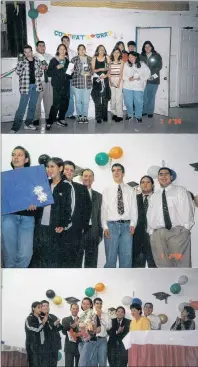  ?? CONTRIBUTE­D PHOTO/ADAM GOULD ?? A collage of photos from Membertou’s very first grad banquet, held on July 2, 1998. The first banquet recognized Membertou’s largest graduating class in history at the time.