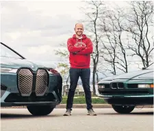  ?? LIZ BEDDALL PHOTOS ?? Of the BMWs Adrian Lazarovits owns, the business owner says he’s the most attached to his 2023 iX, left, and his 1992 850.