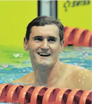  ?? PICTURE: BACKPAGEPI­X ?? POOLSIDE: Cameron van der Burgh made a brief appearance at the African Swimming Championsh­ip this week and was coy about his life after profession­al swimming.