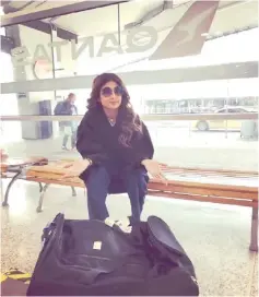  ??  ?? Shetty had posted this photo of herself at Sydney Airport. — Instagram photo