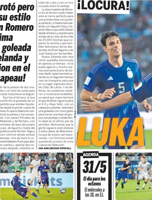  ?? ?? ASISTENCIA DE LUKA ROMERO Y GOL DE INFANTINO PARA EL SEGUNDO.
AGUIRRE, DE PENAL, MARCA EL CU