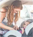  ??  ?? Properly positionin­g infants in car seats can save lives in an accident. RACHAEL LE GOUBIN / THE REPUBLIC