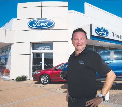  ?? Picture: ANNA ROGERS ?? BIG PLANS: Trinity Auto Group dealer-principal Richard Jaska at his soon to be upgraded Ford showrooms.