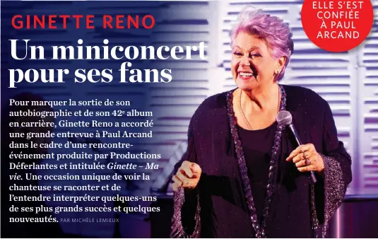 Ginette Reno - nouvel album et autobiographie