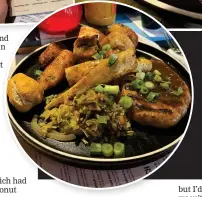  ?? ?? Above, half Jerk chicken with mac & cheese and the veggie option, left, at the Turtle Bay restaurant on St Vincent Street in Glasgow. Image: Newsquest