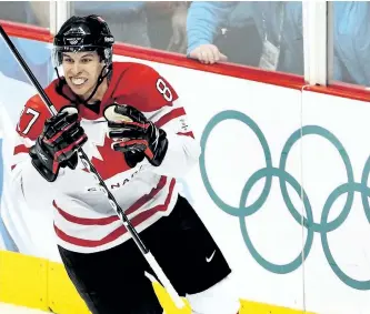  ?? ANDRE FORGET/POSTMEDIA ?? Sidney Crosby celebrates after scoring the golden gold at the 2010 Olympics in Vancouver.