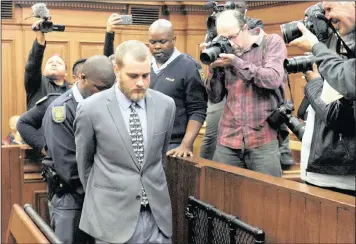  ?? PICTURE: HENK KRUGER/ANA/AFRICAN NEWS AGENCY ?? Henri van Breda was sentenced to three life terms, 15 years for the attempted murder of his sister, Marli van Breda, and an additional 12 months for obstructin­g the ends of justice.