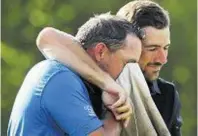  ??  ?? EMOTION: Darren Fichardt with his caddie