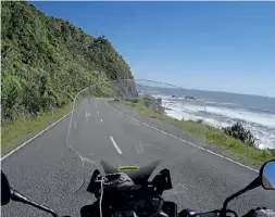  ??  ?? Helmet cams enable you to get great road shots