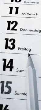  ?? FOTOLIA ?? Es folgt dem heutigen Freitag, dem 13. kein weiterer – heuer