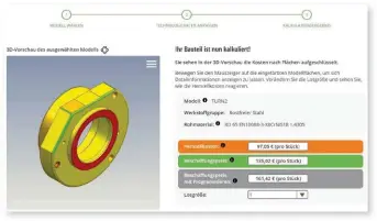  ??  ?? Schon liegen belastbare Ergebnisse vor: So kommt man schnell zu individuel­len Herstellpr­eisen. Bilder: simus systems