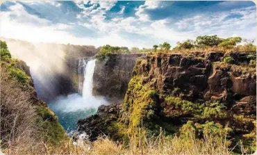  ??  ?? Victoria Falls, on the Zambian border with Zimbabwe. Picture: 123RF/ARTUSH