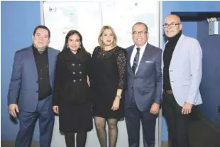  ?? FUENTE EXTERNA ?? Gente. René Fortunato, Matty Vásquez, Desire Prince, Frank Cortorreal y Armando Guareño en la premier de Patricia en Nueva York.