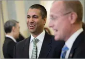  ?? ANDREW HARRER — BLOOMBERG NEWS ?? FCC officials argue that Chairman Ajit Pai acted within the agency’s authority when he held a vote in 2017 to reverse how the FCC oversees internet providers.