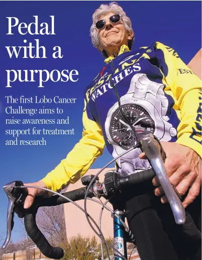  ?? JOURNAL FILE ?? Sandy Gold with her bicycle outside her home in Corrales. On Sept. 23, Gold will participat­e in the inaugural Lobo Cancer Challenge.