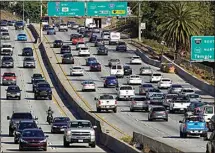  ?? MARK J. TERRILL / AP FILE ?? This April 16 file photo shows traffic on the Hollywood Freeway (U.S. 101) in Los Angeles.