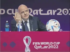  ?? Foto: GYI ?? Gianni Infantino Presidente de una FIFA con ingresos astronómic­os