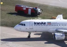  ?? (Marko Djurica/Reuters) ?? AN IRAN AIR A320 taxis at Belgrade’s Nikola Tesla Airport.