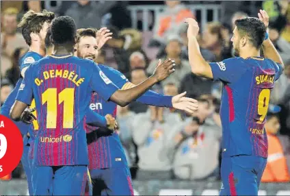  ?? FOTO: PEP MORATA ?? El Barça le ganó al Leganés no sin pasar apuros y ratificó su condición de gran favorito al título a siete jornadas del final