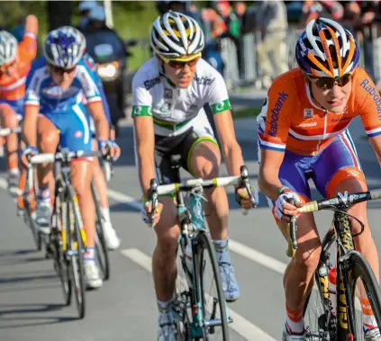  ?? ?? Neylan was runner-up to Marianne Vos in the 2012 Worlds