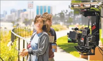  ?? Wally Skalij Los Angeles Times ?? SISTER AND BROTHER Liz and Sean “Dud” Dudley (Sonya Cassidy and Wyatt Russell) on Long Beach set.