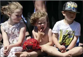  ??  ?? Clodagh, Julian and Leon Power keeping an eye on the action.