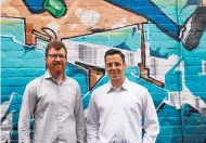  ?? COURTESY OF CIVNET ?? CivNet cofounders Sam Raife, left, and Charlie Wisoff are attending Matter Ventures’ five-month mentorship program in San Francisco.