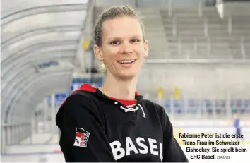  ?? 20M/LB ?? Fabienne Peter ist die erste Trans-frau im Schweizer Eishockey. Sie spielt beim EHC Basel.