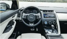  ?? JAGUAR ?? The cabin sports a clean design with large easily readable gauges.