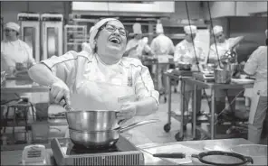  ?? Chicago Tribune/BRIAN CASSELLA ?? Susana Palomo, who was laid off last year from a Nabisco plant that makes Oreo cookies, works during class earlier this month at the French Pastry School in Chicago.