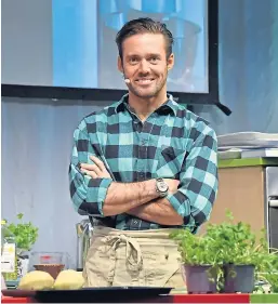  ?? Picture: Kenny Elrick. ?? Spencer Matthews earlier this year when he gave demonstrat­ions at Taste of Grampian at the Thainstone Centre, Inverurie.