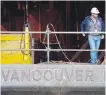  ??  ?? Seaspan Vancouver was awarded an $8-billion federal shipbuildi­ng contract in 2011.