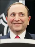  ?? BRUCE BENNETT/ GETTY IMAGES ?? Outside- the- box thinking could see NHL commission­er Gary Bettman appear in humorous advertisin­g.