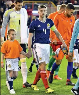  ??  ?? YOUNG ONE: Tierney skippered Scotland against Holland last November