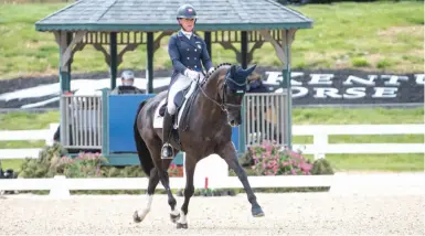  ??  ?? Right: Tamie Smith and Mai Baum are second after dressage