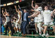  ?? PHOTO BY ROBERT SIMMONS, PROVIDED BY SIENA ATHLETICS ?? The Metro Atlantic Athletic Conference announced Tuesday that Siena Men’s Basketball has been awarded the 2020 Hercules Tires MAAC Championsh­ip trophy and NCAA automatic qualifier.