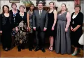  ?? Photo: Morse Museum and Cultural Centre ?? Morse Museum and Cultural Centre board members and curator at the corporate donor’s gala, Feb. 3. From left to right, Jackie Wiebe (secretary), Susan Dueck (treasurer), Pat Jahnke (vice chair), Tamara Knight, John Griffin (curator), Jen Moss, Rena Moser (chair) and Terry Strande.