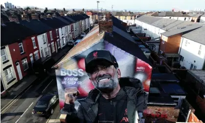  ?? ?? A mural of Jürgen Klopp on a house in Anfield near Liverpool’s stadium. Photograph: Carl Recine/Reuters