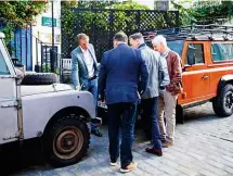  ??  ?? Britain’s richest man and his pals talk Land Rover