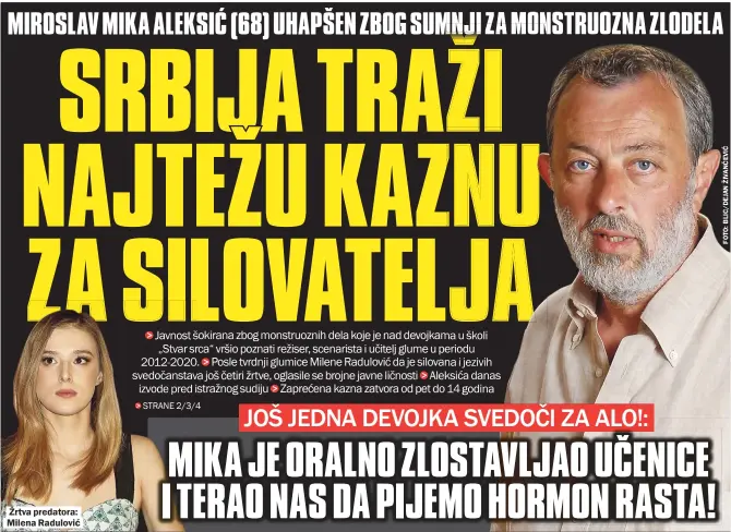  ??  ?? Žrtva predatora: Milena Radulović