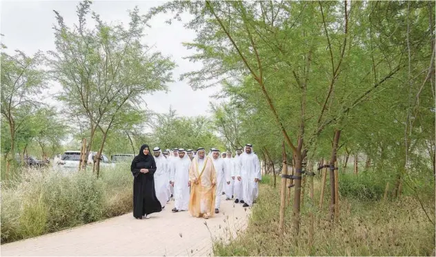  ?? WAM ?? ↑
Sheikh Sultan inaugurate­d the Arabian Tahr project within the new expansion of Al Hefaiyah Mountain Conservati­on Centre in Kalba.