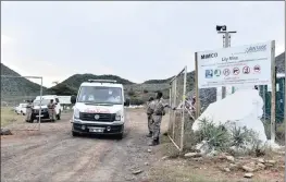  ??  ?? In this file photo an emergency vehicle exits the Vantage Goldfields’ Lily Mine near Barberton in Mpumalanga, where three employees were buried under tons of rock. Merger talks are under way to reopen the mine. PHOTO: PHILL MAGAKOE