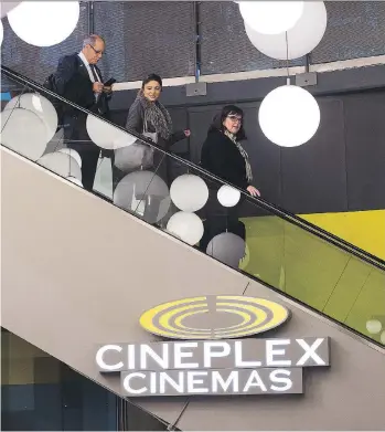  ?? NATHAN DENETTE/THE CANADIAN PRESS ?? Cineplex is opening two new multiplexe­s in Metro Vancouver, with seating options that range from regular auditorium seating to adults-only VIP lounges that serve alcohol.