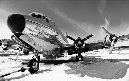  ?? Ed Araquel ?? A Douglas DC-4, part of the fleet of Buffalo Airways, the airline recently suspended from flying by Transport Canada.